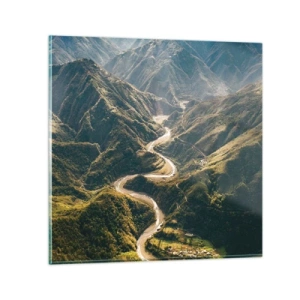Impression sur verre - Image sur verre - Directement du coeur des montagnes - 60x60 cm