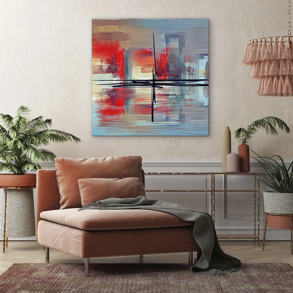 Impression sur toile - Image sur toile - Un paysage dans une dimension inconnue - 40x40 cm