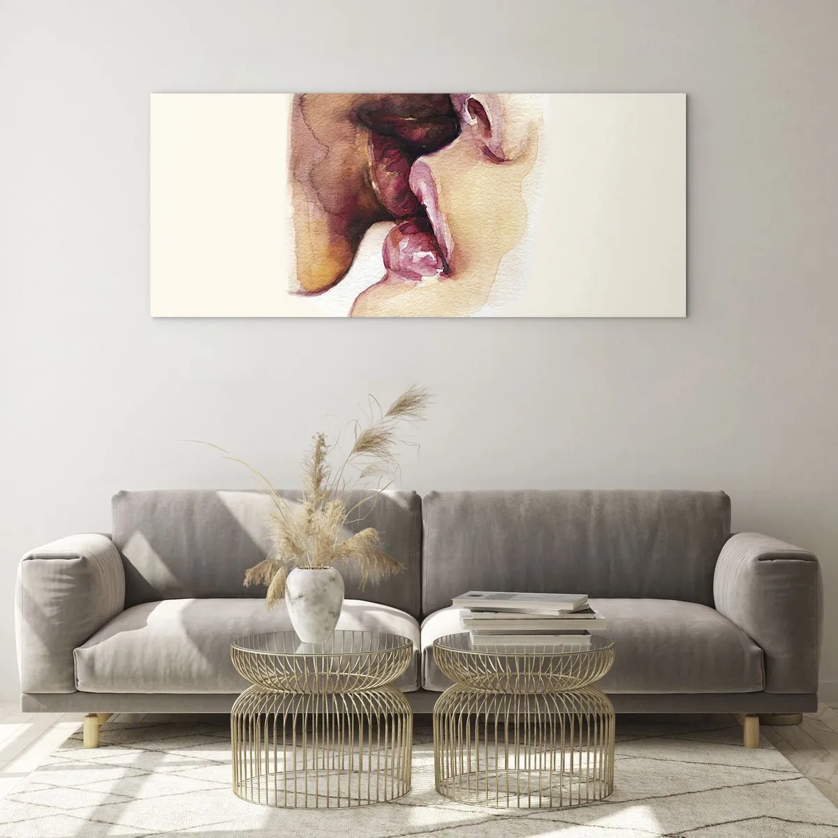 Impression sur verre - Image sur verre - Comme le jour et la nuit, la terre et le ciel - 90x30 cm