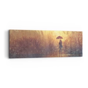 Impression sur toile - Image sur toile - Je sens que quelqu'un me regarde - 90x30 cm