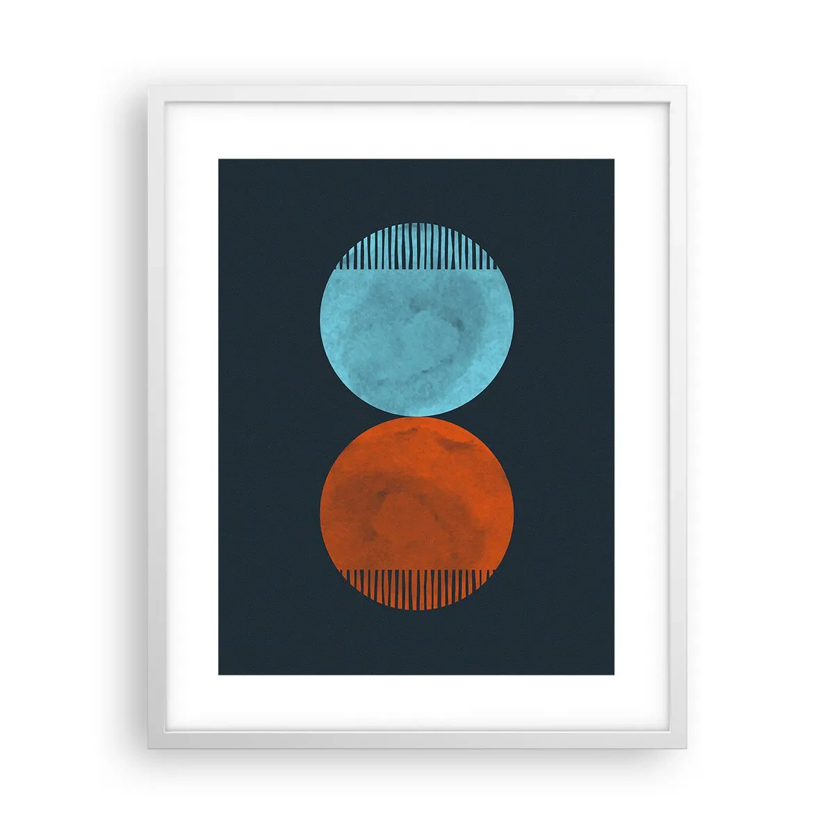 Affiche dans un cadre blanc - Poster - Seulement la géométrie ? - 40x50 cm