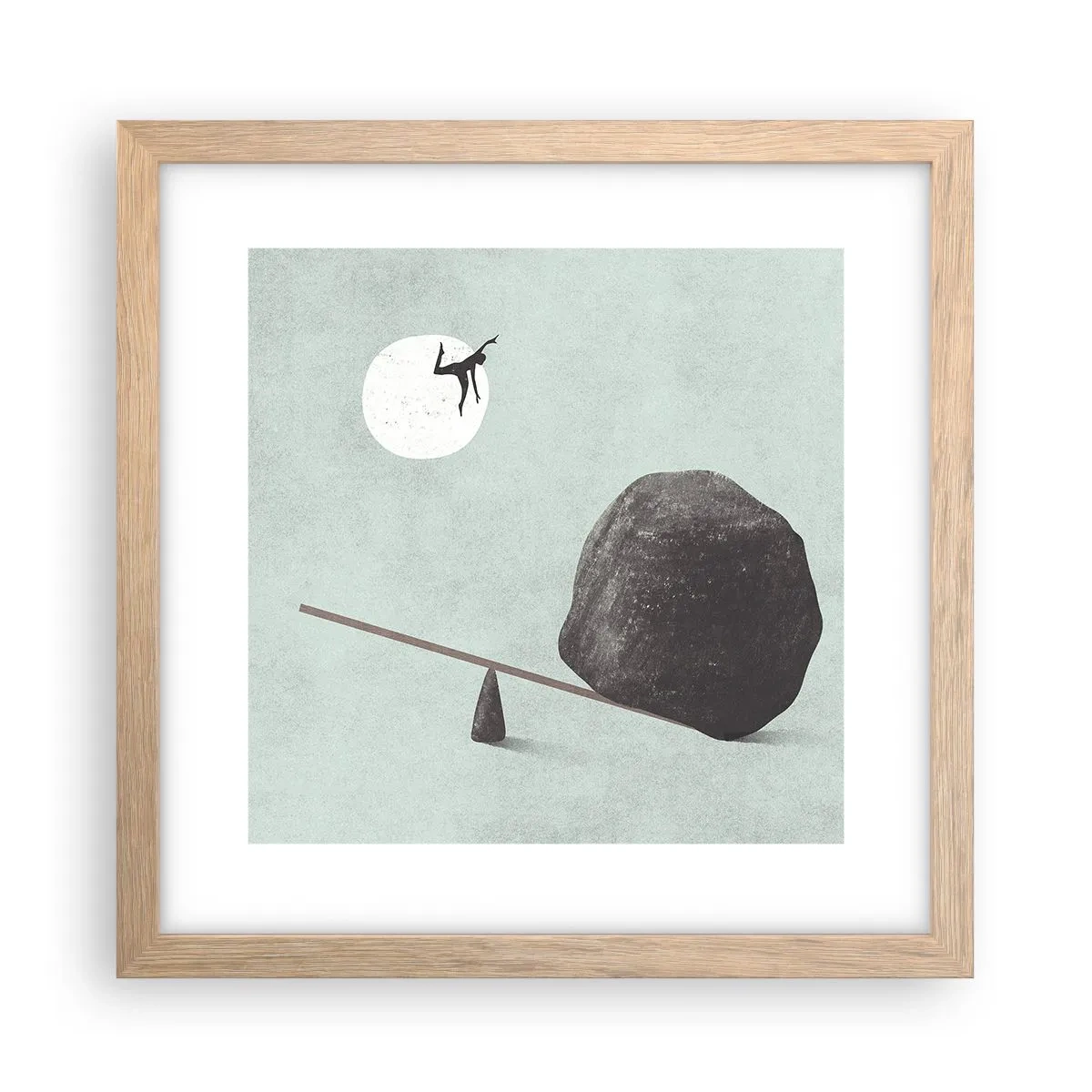 Affiche dans un chêne clair - Poster - Réalisation de ses rêves - 30x30 cm