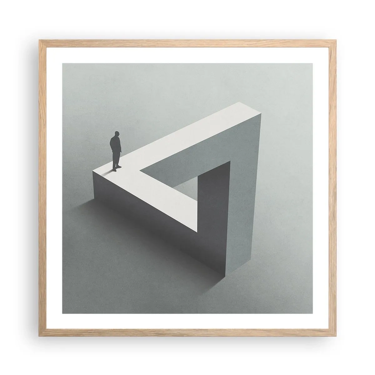 Affiche dans un chêne clair - Poster - Mais c'est possible - 60x60 cm