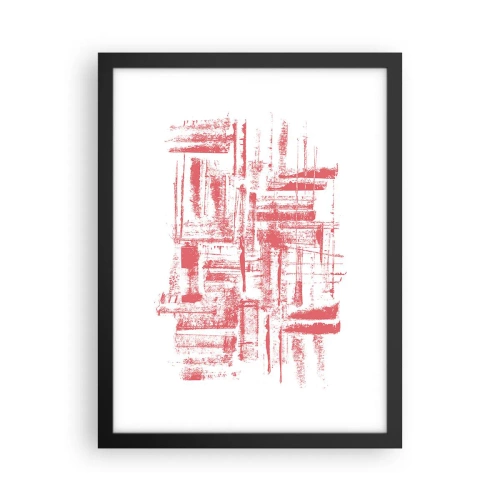 Affiche dans un cadre noir - Poster - La ville rouge - 30x40 cm