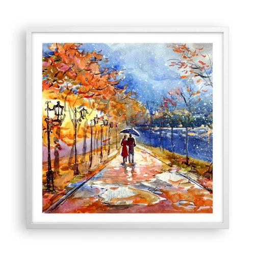 Affiche dans un cadre blanc - Poster - Ensemble jusqu'au bout du temps - 60x60 cm