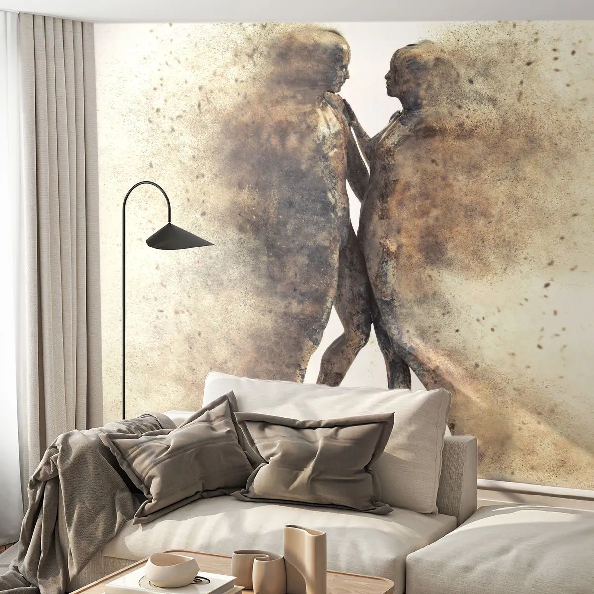 Papier Peint Autocollant Deluxe Sticker - Ils sont sortis de la poussière pour aimer - Abstraction, Femme et Homme, Amour - 250x175 cm