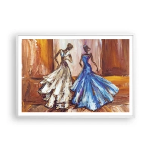 Affiche dans un cadre blanc - Poster - Un duo reconnaissant - 100x70 cm