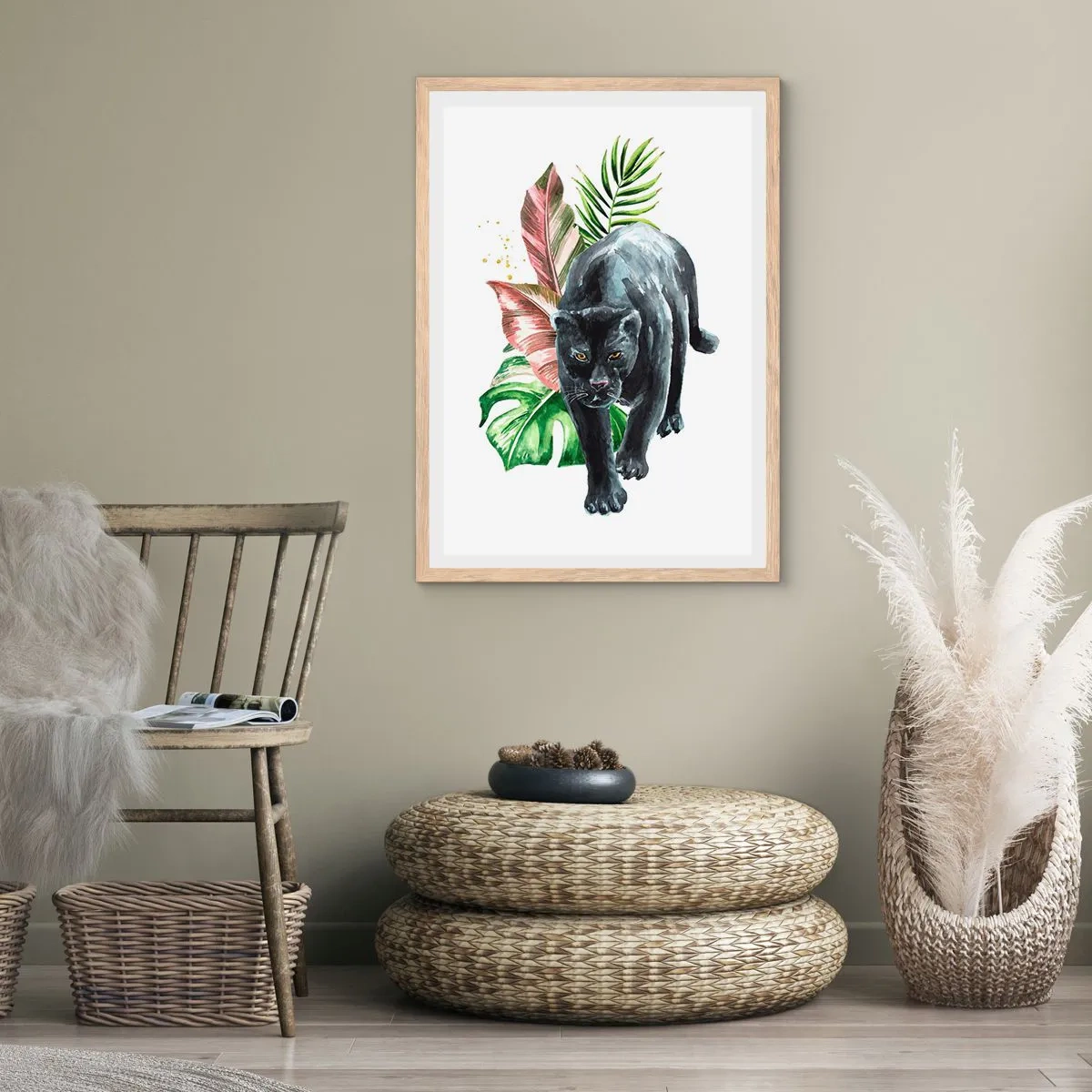 Affiche dans un chêne clair - Poster - Sauvagerie du coeur - 30x40 cm