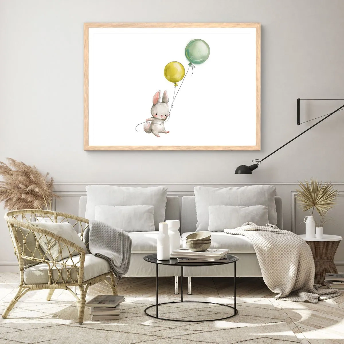 Affiche dans un chêne clair - Poster - Moi aussi je vole! - 40x30 cm