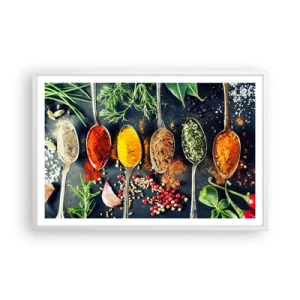 Affiche dans un cadre blanc - Poster - Magie culinaire - 91x61 cm