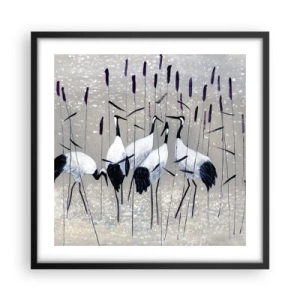 Affiche dans un cadre noir - Poster - Parmi les siens - 50x50 cm