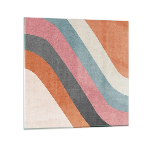 Impression sur verre - Image sur verre - Composition diagonale – mouvement - 30x30 cm