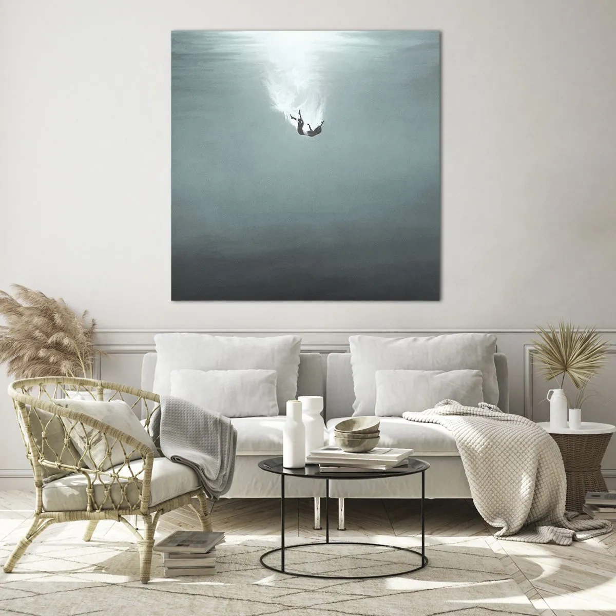 Impression sur verre - Image sur verre - Dans les bras de l'océan - 30x30 cm