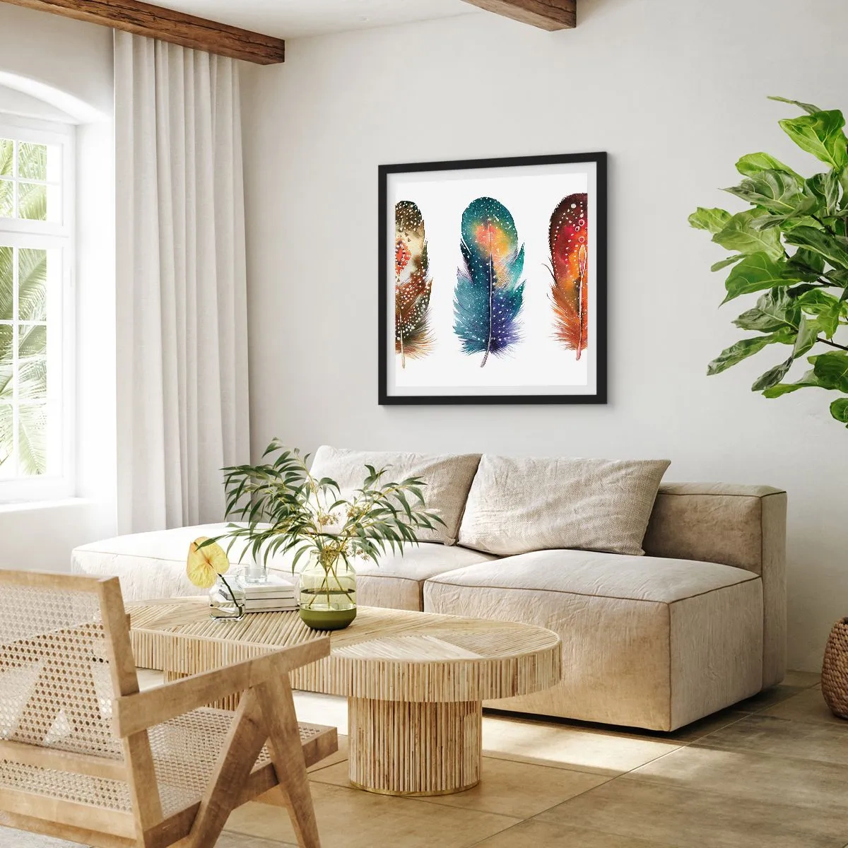 Affiche dans un cadre noir - Poster - Rituels, cérémonies, secrets - 60x60 cm