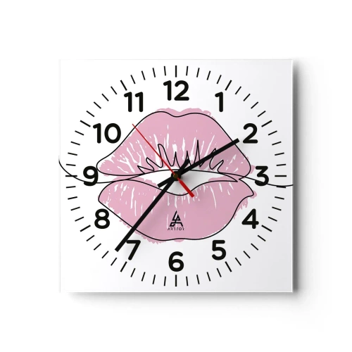 Horloge murale - Pendule murale - Prêt à l'embrassade? - 30x30 cm