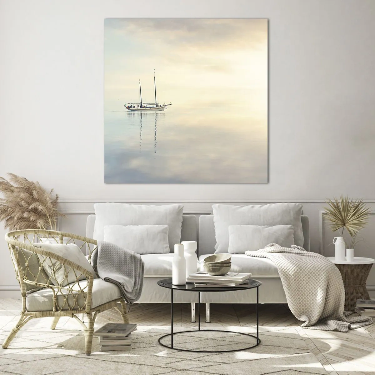 Impression sur verre - Image sur verre - Dans une mer de silence - 30x30 cm