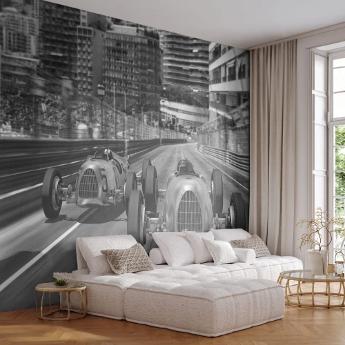 Papier Peint Photo Premium Canvas - Il y a longtemps à Monté Carlo - Automobile, Course, Ancien - 400x280 cm