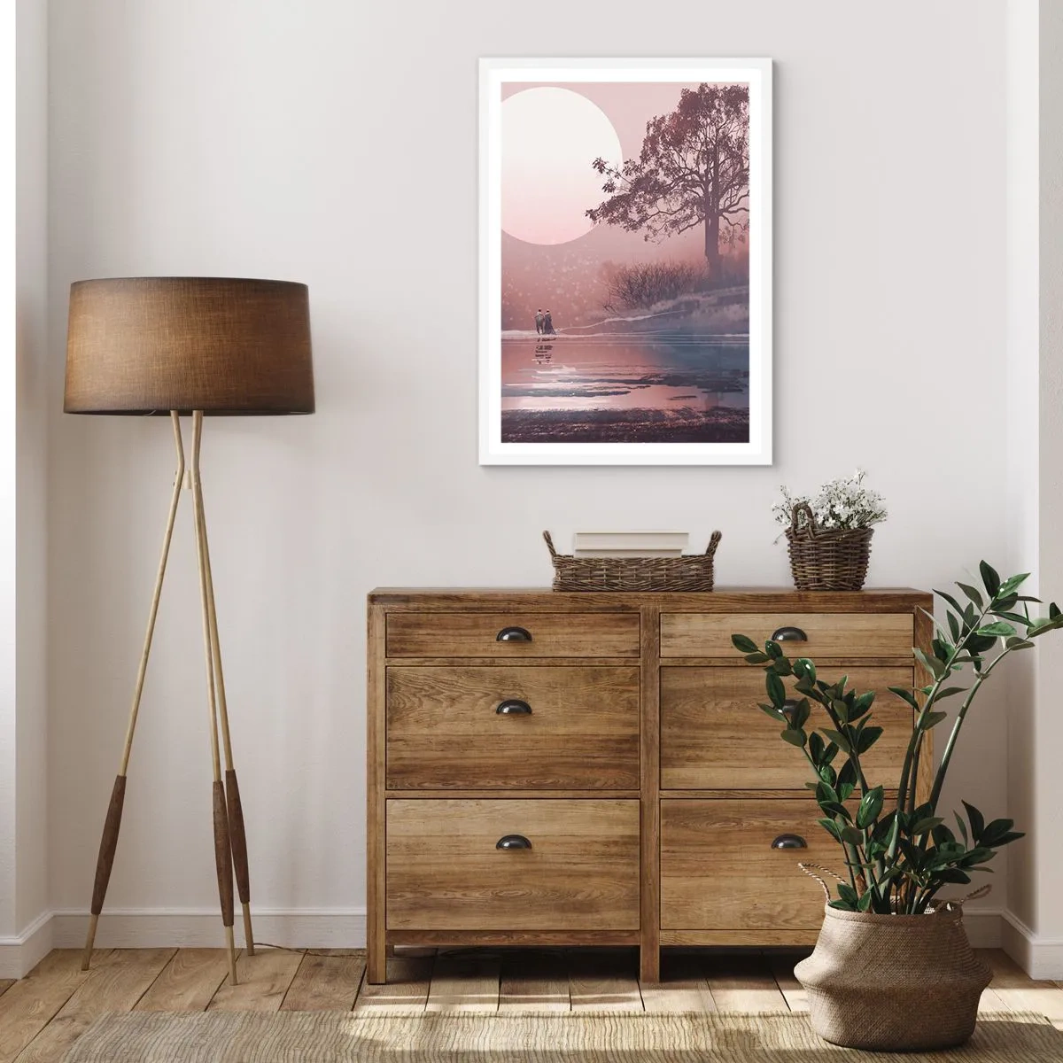 Affiche dans un cadre blanc - Poster - Merveilles de la nuit - 70x100 cm