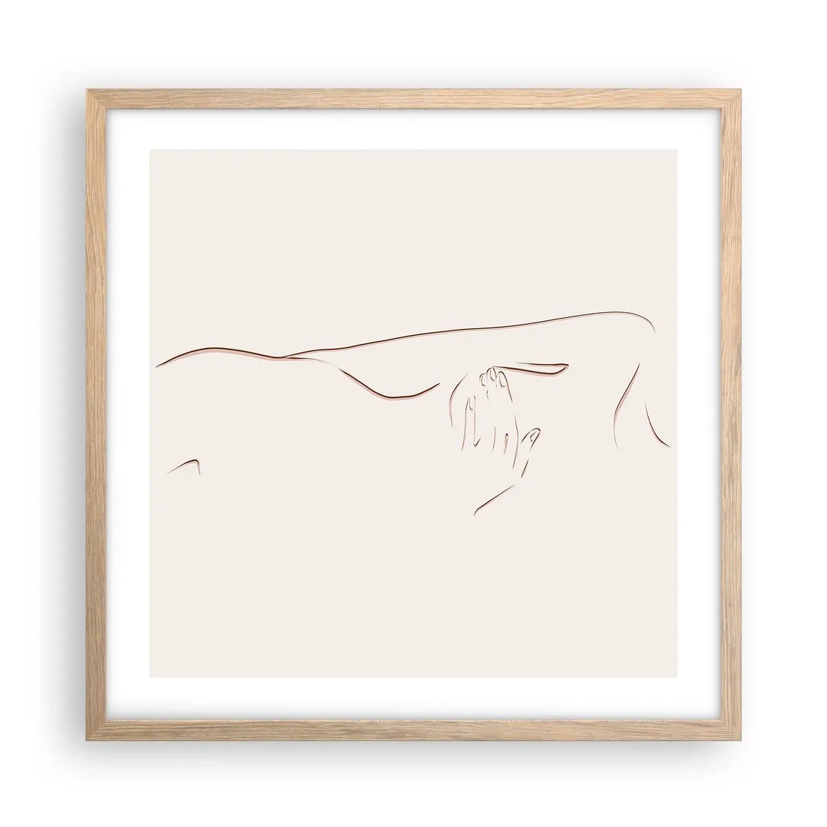 Affiche dans un chêne clair - Poster - La forme du désir - 50x50 cm