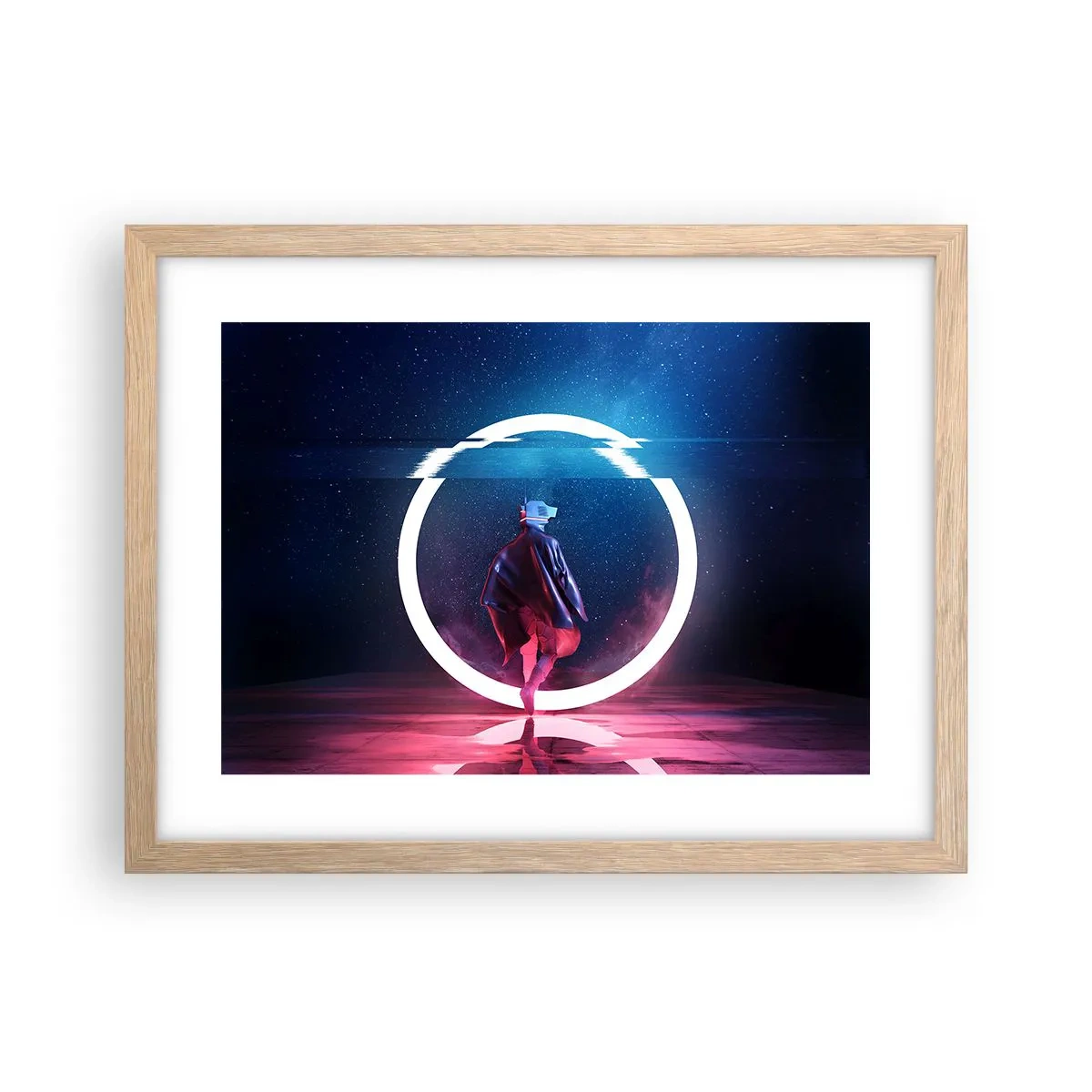 Affiche dans un chêne clair - Poster - Entre deux mondes - 40x30 cm