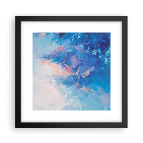 Affiche dans un cadre noir - Poster - Abstraction hivernale - 30x30 cm