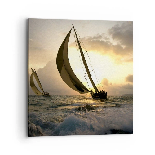 Impression sur toile - Image sur toile - Avec le vent et contre le vent - 70x70 cm