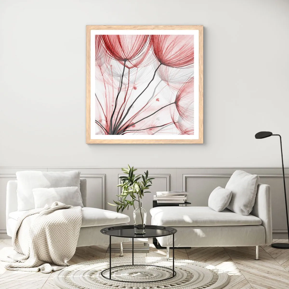 Affiche dans un chêne clair - Poster - Avant le départ - 30x30 cm