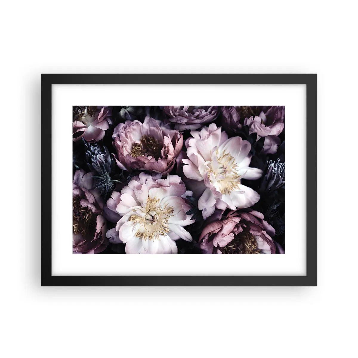 Affiche dans un cadre noir - Poster - Bouquet à l'ancienne - 40x30 cm