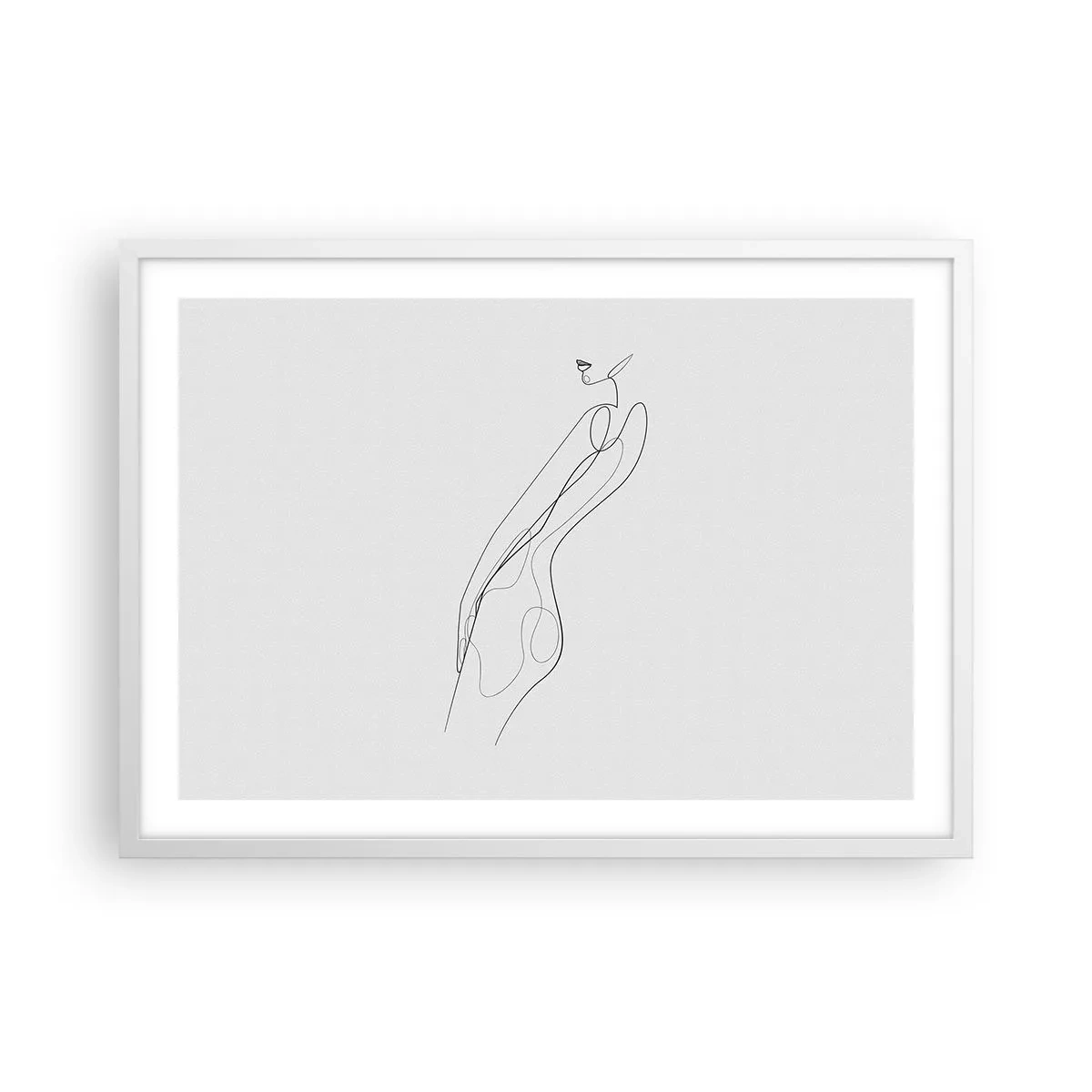 Affiche dans un cadre blanc - Poster - Juste une promesse - 70x50 cm