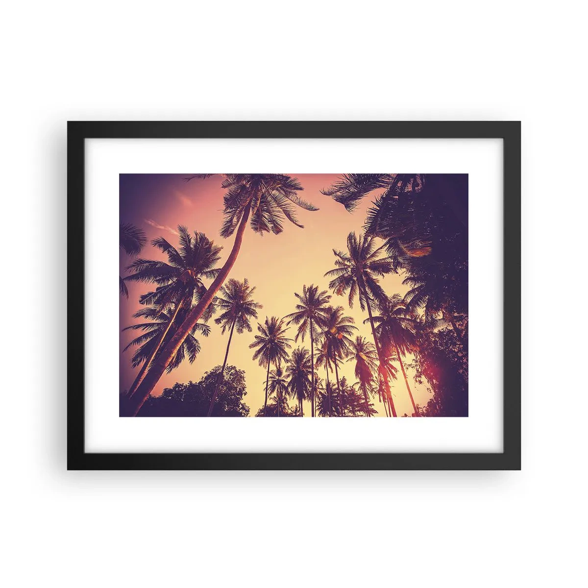 Affiche dans un cadre noir - Poster - Variation tropicale - 40x30 cm