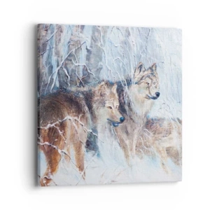 Impression sur toile - Image sur toile - Attention! Ca arrive ... - 40x40 cm