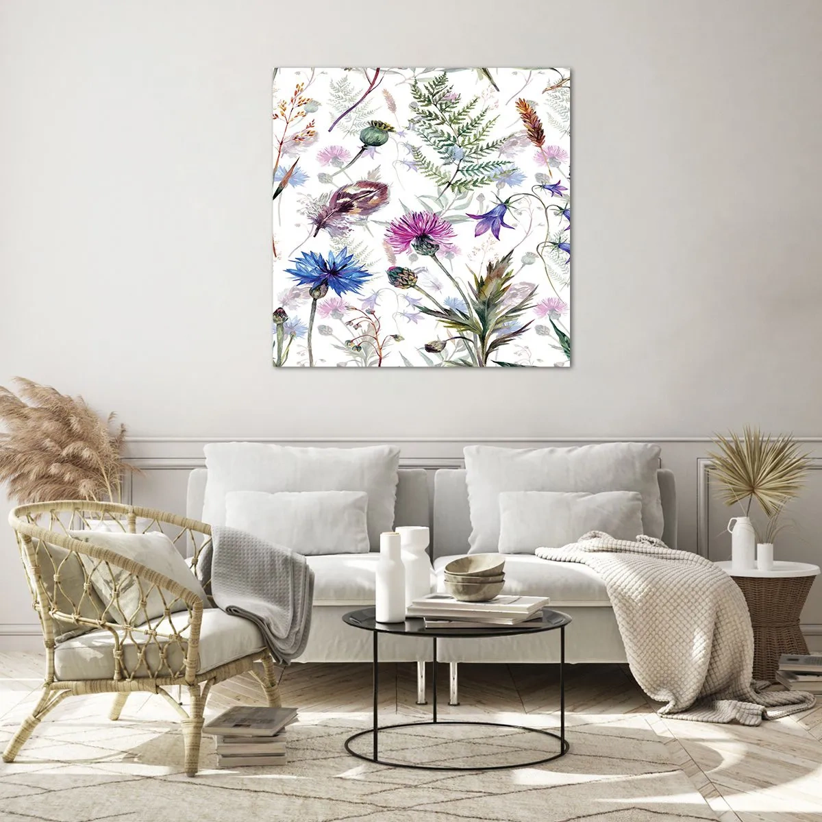Impression sur verre - Image sur verre - Herbier polonais - 40x40 cm