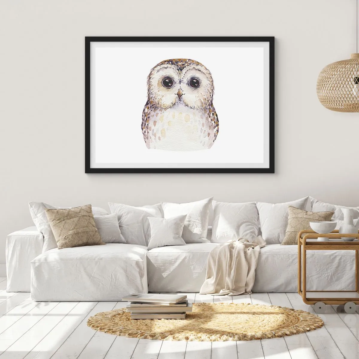 Affiche dans un cadre noir - Poster - Regarde-moi dans les yeux - 50x40 cm