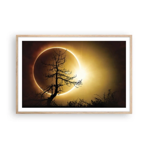 Affiche dans un chêne clair - Poster - Éclipse totale - 91x61 cm