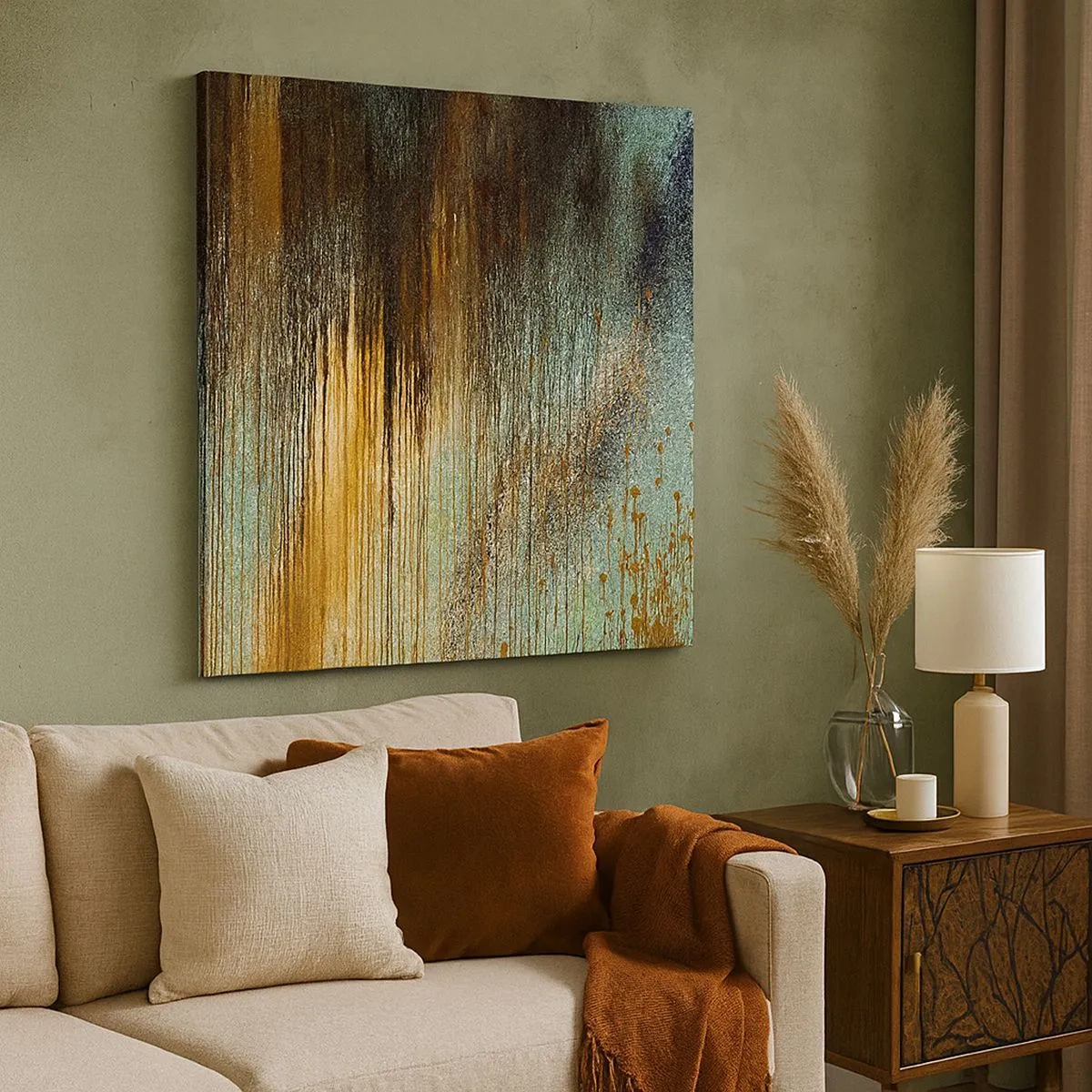 Impression sur toile - Image sur toile - Une composition de couleirs non fortuite - 30x30 cm