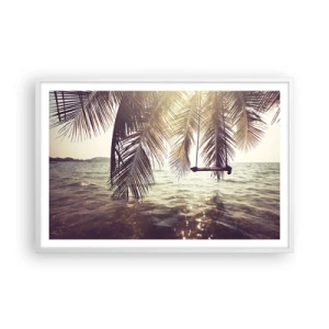 Affiche dans un cadre blanc - Poster - Vous pouvez vous balancer dans les nuages ​​à volonté - 91x61 cm