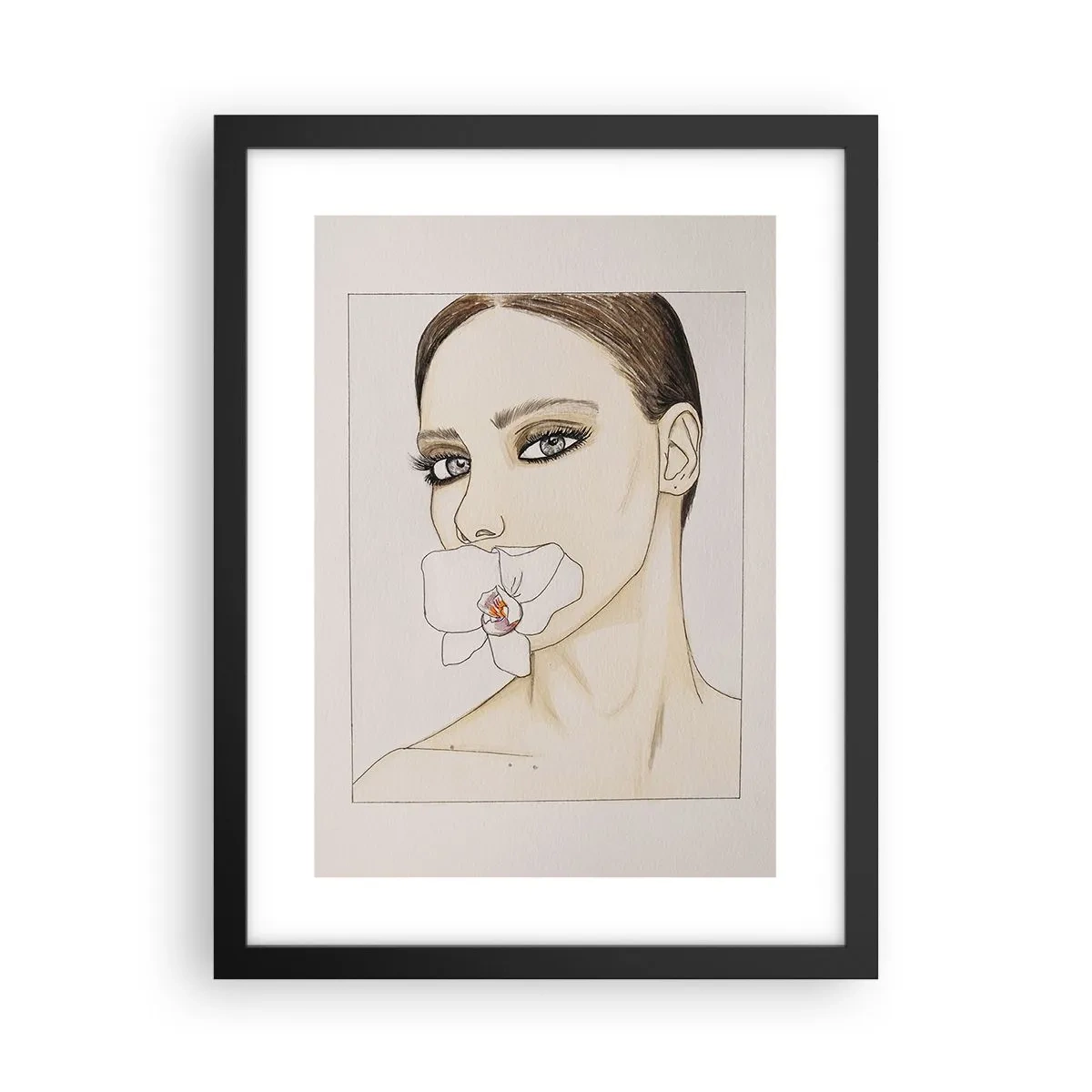 Affiche dans un cadre noir - Poster - Symbole de l'élégance et de la beauté - 30x40 cm