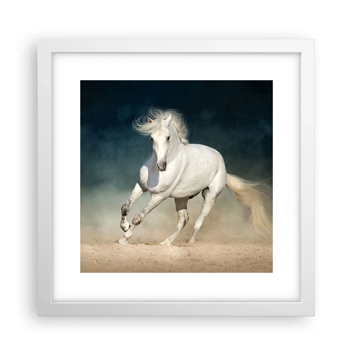 Affiche dans un cadre blanc - Poster - La liberté à l'état pur - 30x30 cm