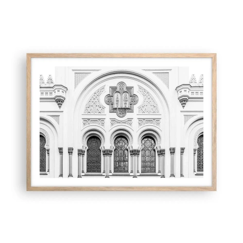 Affiche dans un chêne clair - Poster - À la frontière des cultures - 70x50 cm