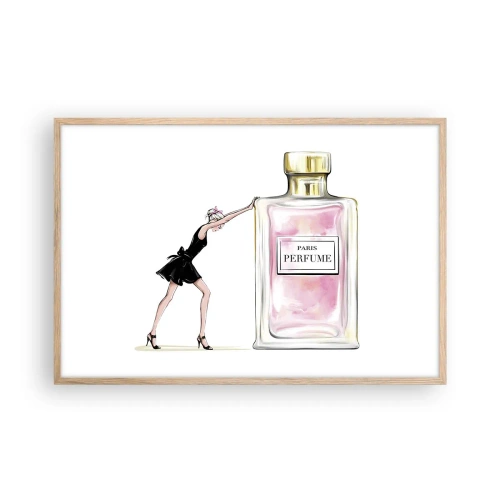 Affiche dans un chêne clair - Poster - L'essence des femmes - 91x61 cm