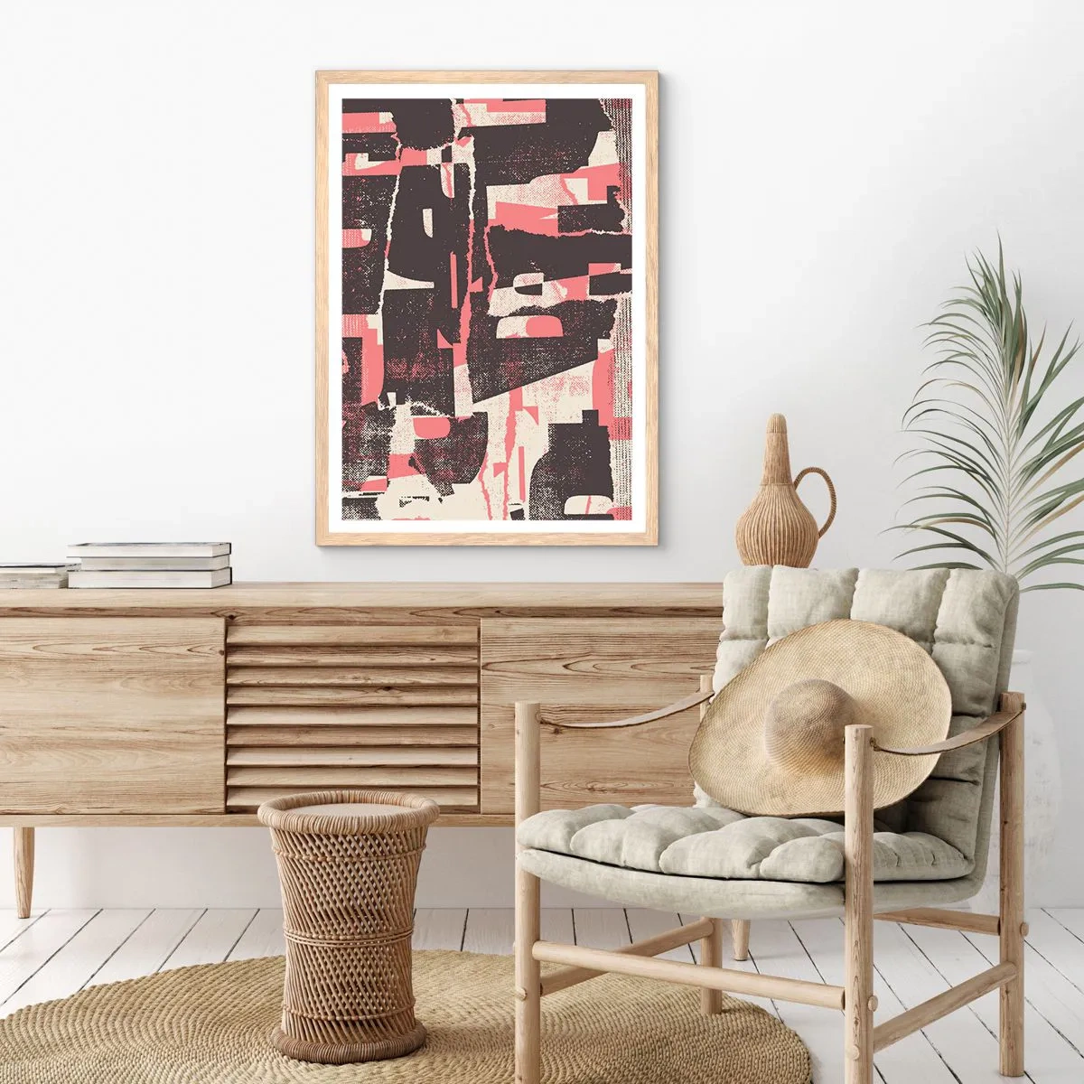 Affiche dans un chêne clair - Poster - Tout ce tapage - 50x70 cm