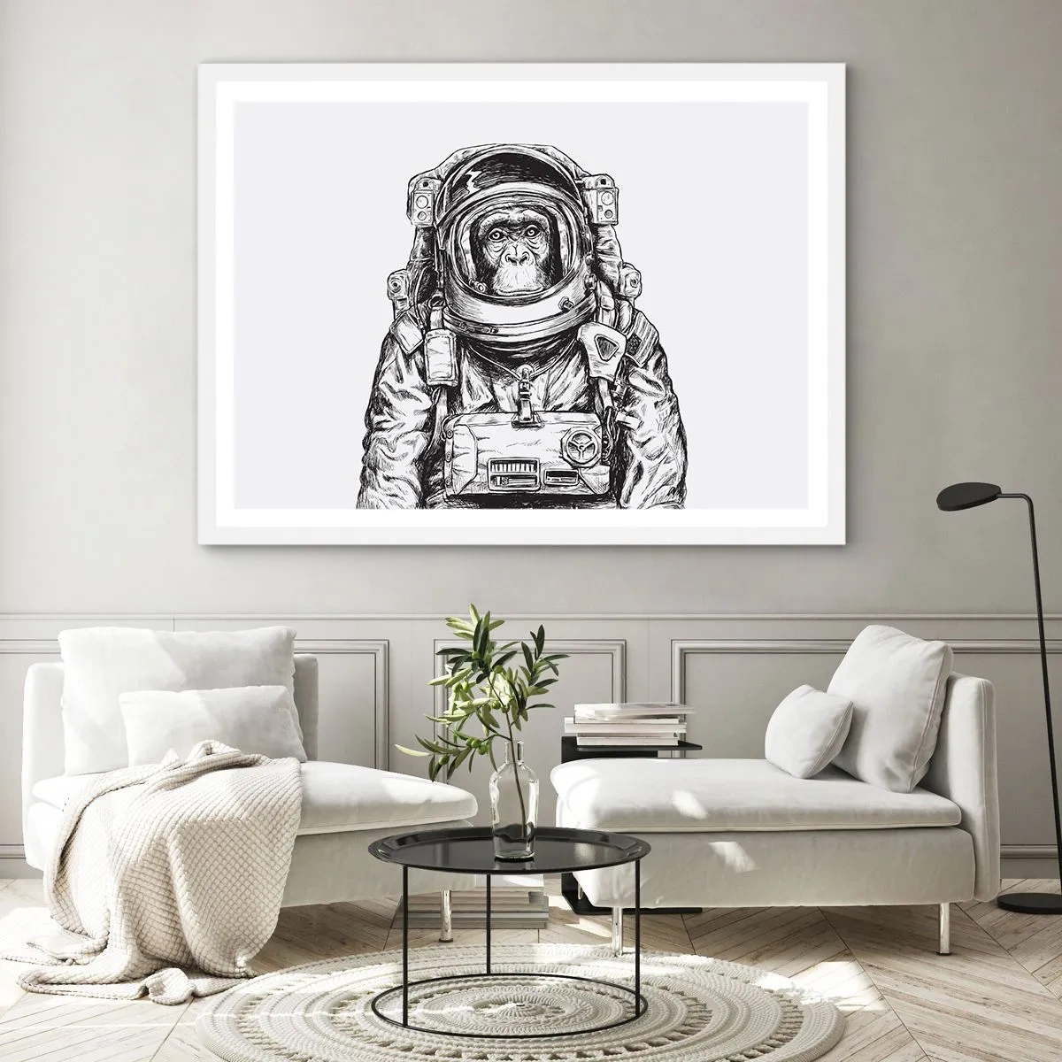 Affiche dans un cadre blanc - Poster - Évolution alternative - 40x30 cm