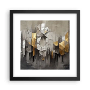 Affiche dans un cadre noir - Poster - Composition de glace et de lumière - 30x30 cm