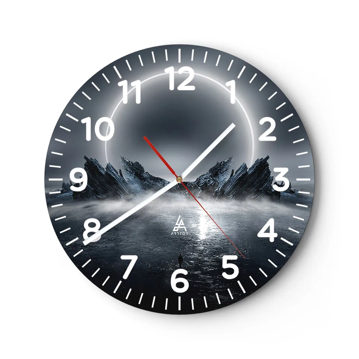 Horloge murale - Pendule murale - La fin de l'histoire - 40x40 cm