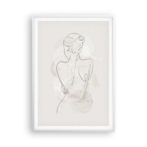 Affiche dans un cadre blanc - Poster - Comme un instrument sensible - 70x100 cm