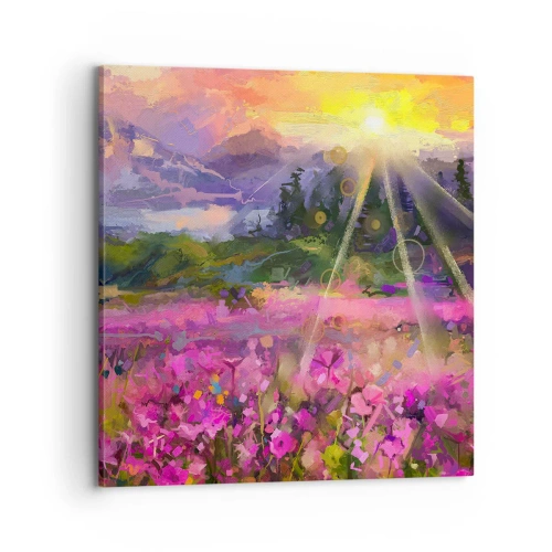 Impression sur toile - Image sur toile - Dans la vallée à l'abri du soleil - 70x70 cm