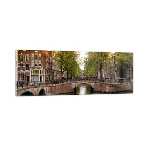 Impression sur verre - Image sur verre - En bateau ou à vélo ? - 90x30 cm