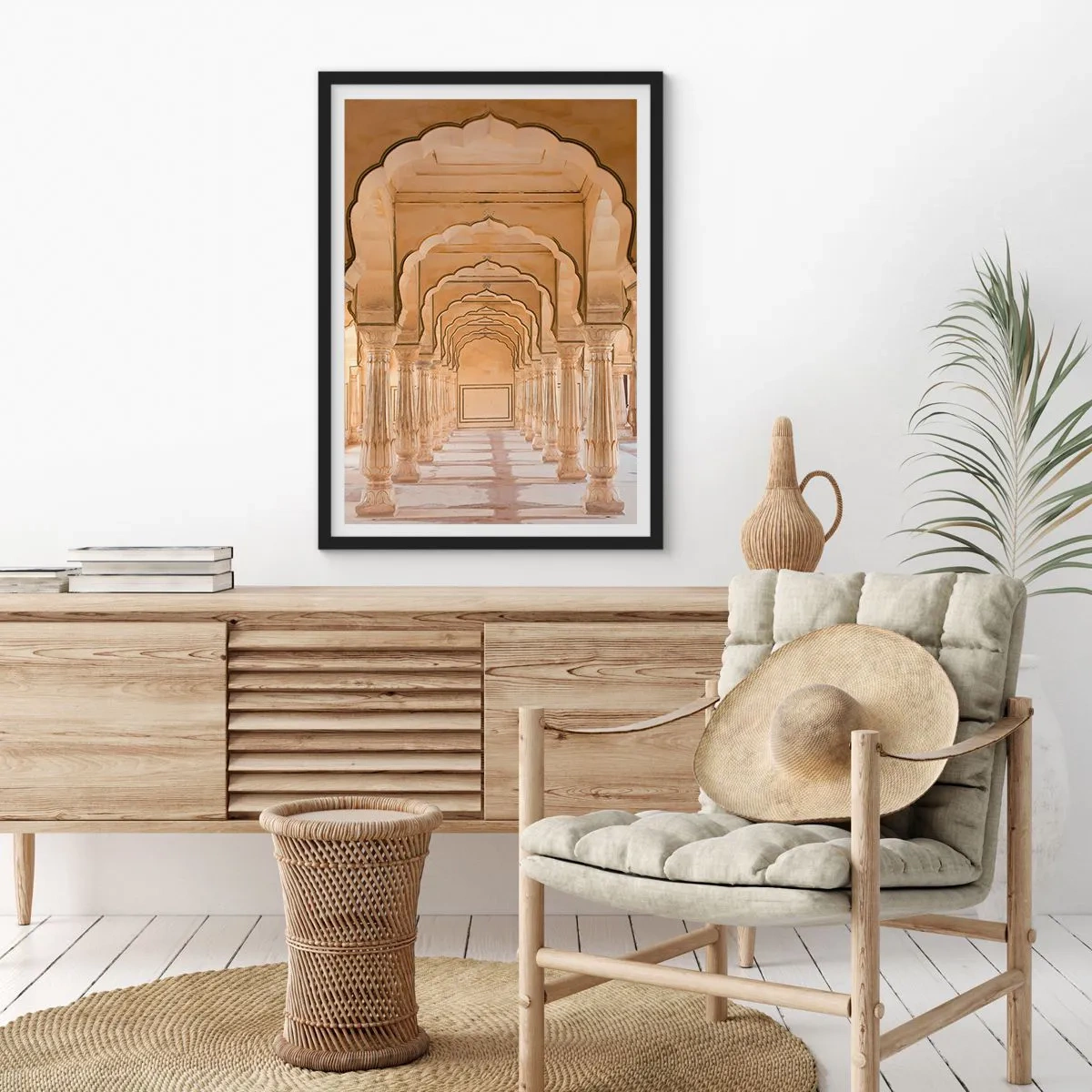 Affiche dans un cadre noir - Poster - Dans le palais du maharaja - 61x91 cm