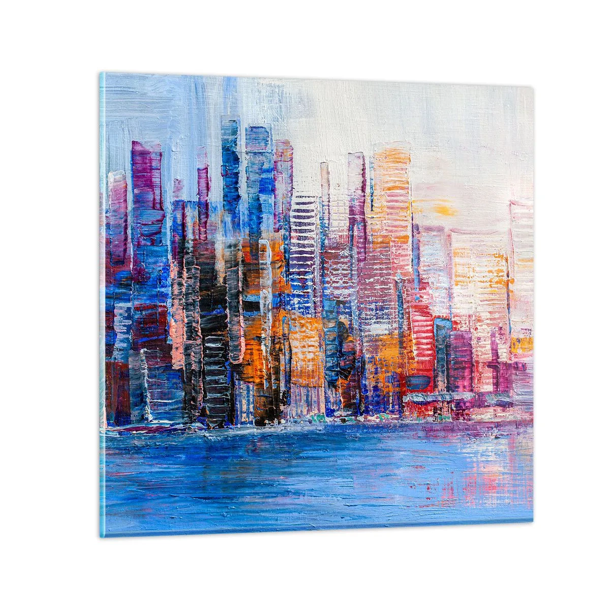 Impression sur verre - Image sur verre - Une métropole joyeuse - 40x40 cm