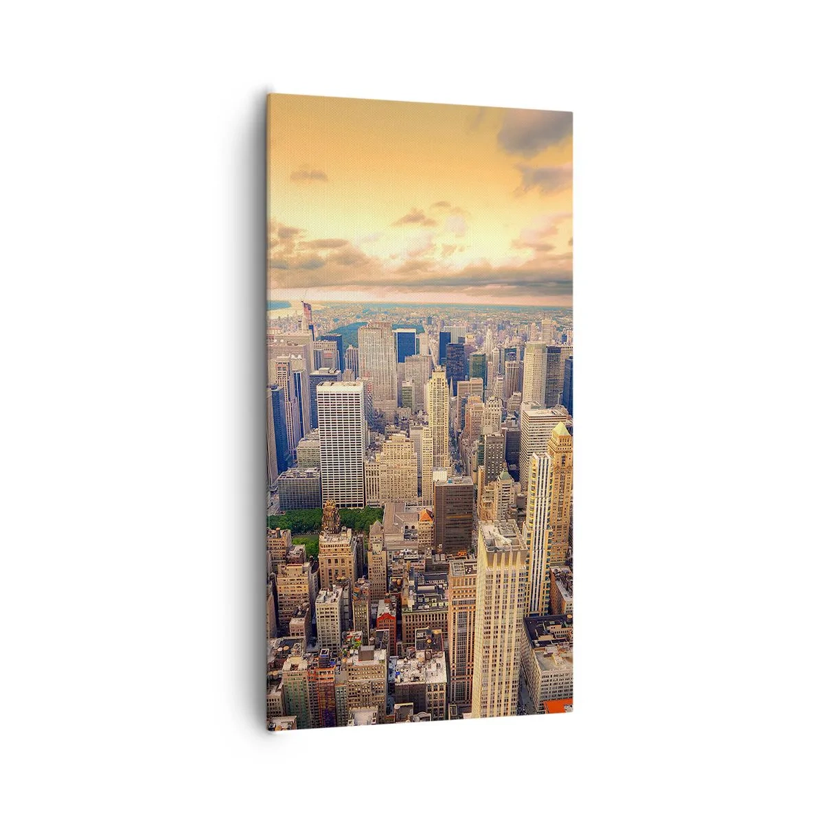 Impression sur toile - Image sur toile - Métropole dorée - 65x120 cm